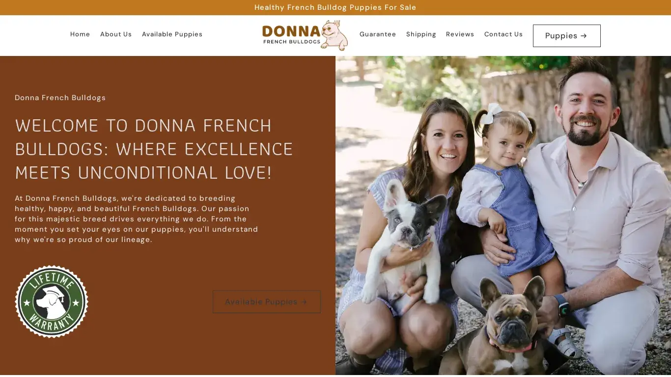 is Donna French Bulldogs – Healthy French bulldogs legit? screenshot