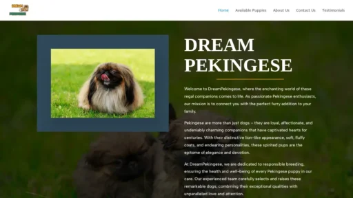 Scam Website Screenshot Dreampekingese.com