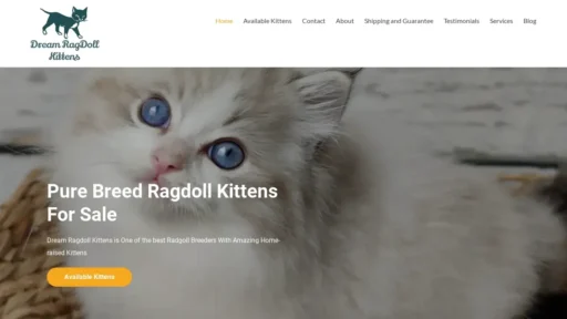 Scam Website Screenshot Dreamragdollkittens.com