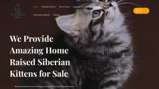 Scam Website Screenshot Dreamsiberiankittens.com