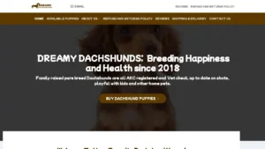 Scam Website Screenshot Dreamydachshunds.com