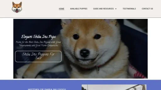 Scam Website Screenshot Elegantshibainuhome.com