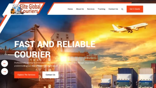 Scam Website Screenshot Eliteglobalcouriers.com