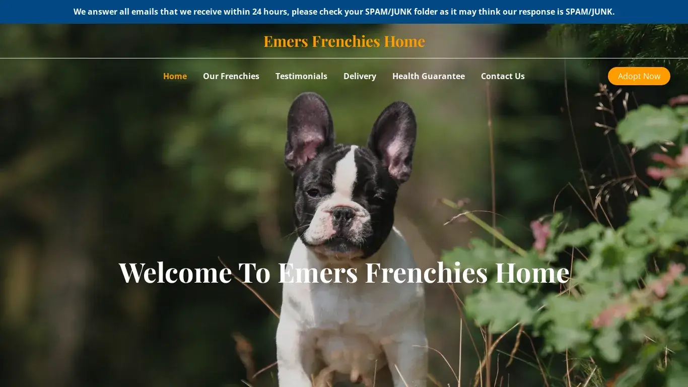 is Emers Frenchies Home – Purebred French Bulldogs For Sale legit? screenshot