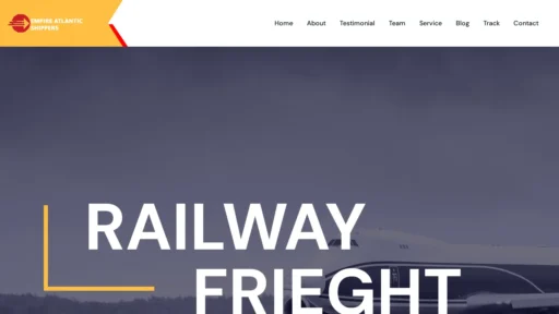 Scam Website Screenshot Empireatlanticshippers.com