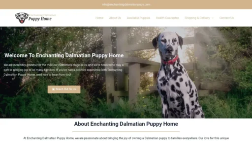 Scam Website Screenshot Enchantingdalmatianpups.com