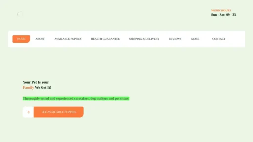 Scam Website Screenshot Europeandoberman-kennel.com