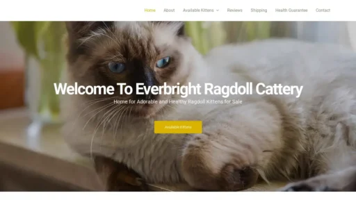 Scam Website Screenshot Everbrightragdollcathome.com