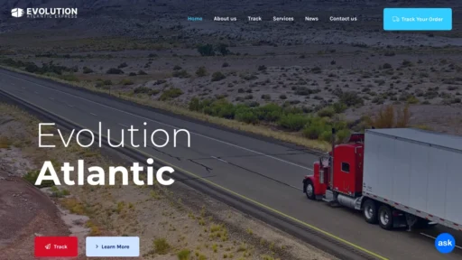 Scam Website Screenshot Evolutionatlanticexpress.com