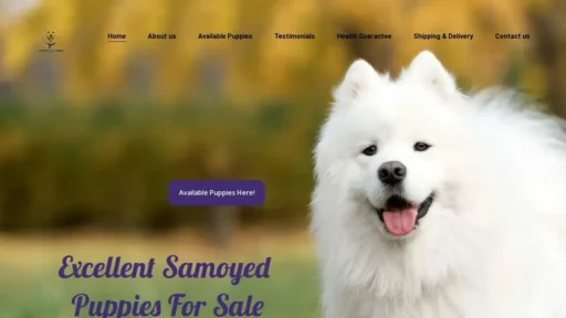 Scam Website Screenshot Excellentsamoyedpuppies.com