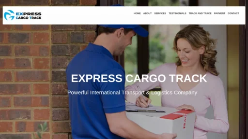 Scam Website Screenshot Expresscargotrack.com