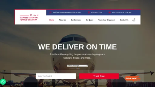 Scam Website Screenshot Expressessentialworlddelcm.com