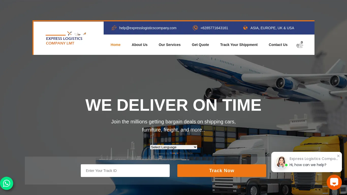 is expresslogisticscompany.com legit? screenshot
