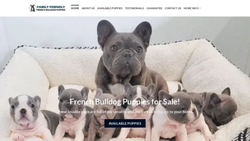 Scam Website Screenshot Familyfriendlyfrenchbulldogpuppies.com
