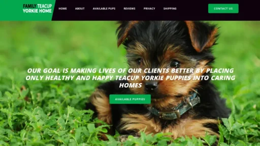 Scam Website Screenshot Familyteacupyorkiehome.com