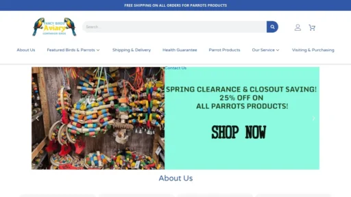 Scam Website Screenshot Fancybirdsaviary.com