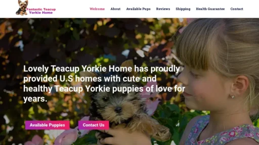 Scam Website Screenshot Fantasticteacupyorkiehome.com