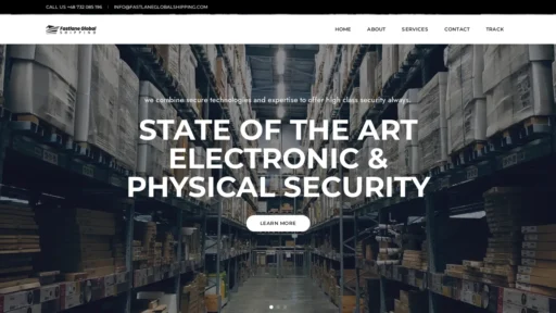 Scam Website Screenshot Fastlaneglobalshipping.com
