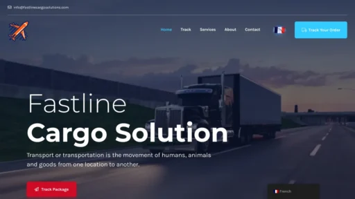 Scam Website Screenshot Fastlinecargosolutions.com