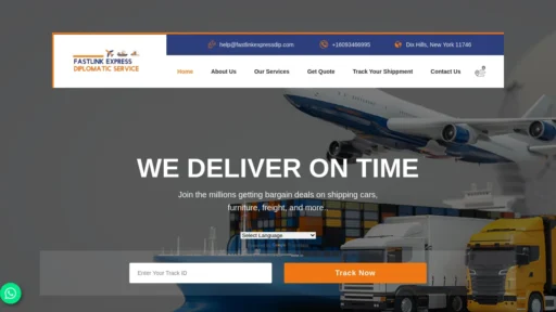 Scam Website Screenshot Fastlinkexpressdip.com