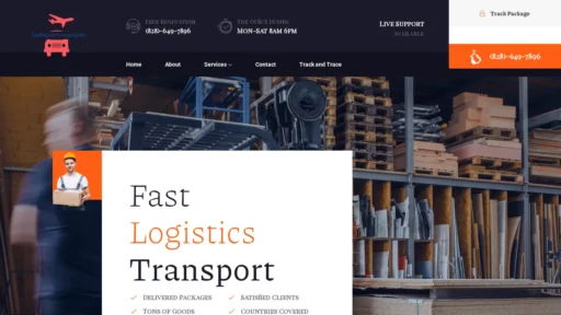 Scam Website Screenshot Fastlogistics-transport.com