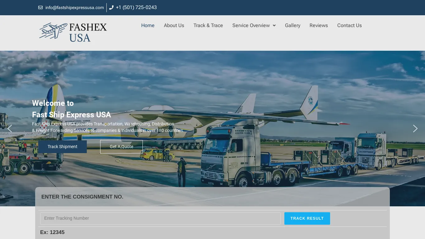 is Fast Ship Express USA – Welcome | Shipping, Logistics, Warehousing, Distribution and Freight management. A step above the rest. legit? screenshot