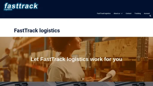 Scam Website Screenshot Fasttracklogistics.xyz