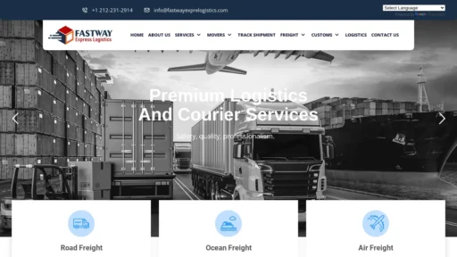 Scam Website Screenshot Fastwayexprelogistics.com