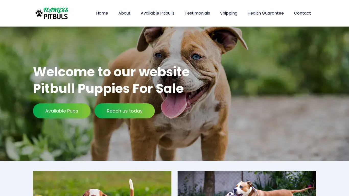 is Home | Fearless Pitbulls legit? screenshot