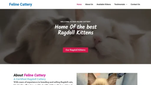 Scam Website Screenshot Felinecattery.com