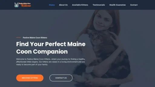 Scam Website Screenshot Festivemainecoonkittens.com