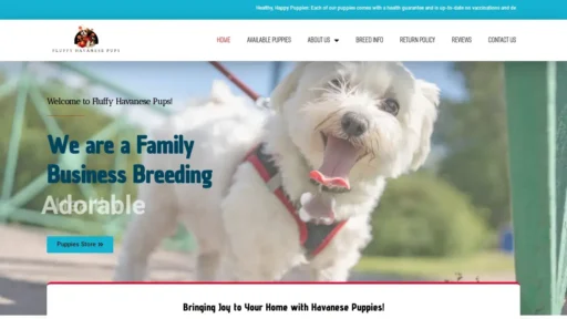 Scam Website Screenshot Fluffyhavanesepups.com