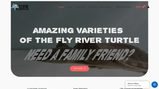 Scam Website Screenshot Flyriverturtleco.com