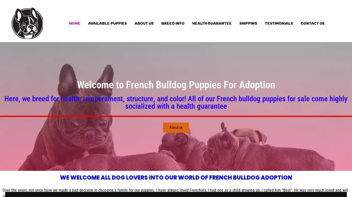 is French Bulldog Adoption – Buy cheap Frenchie Pups legit? screenshot