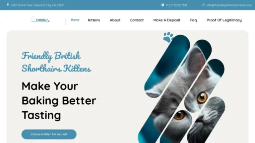 Scam Website Screenshot Friendlybritishshorthair.com