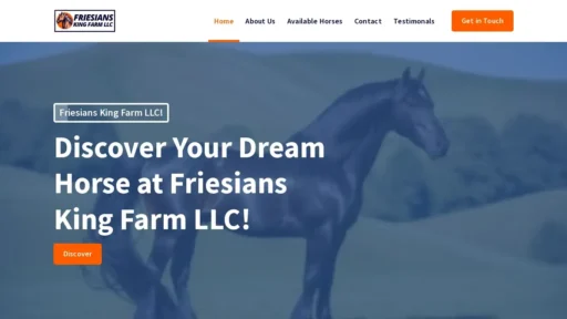 Scam Website Screenshot Friesianskingfarmllc.com