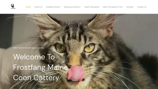Scam Website Screenshot Frostfangmainecoons.com