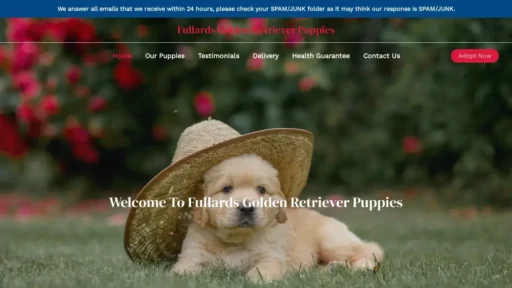 Scam Website Screenshot Fullardsgoldenretrieverpuppies.com