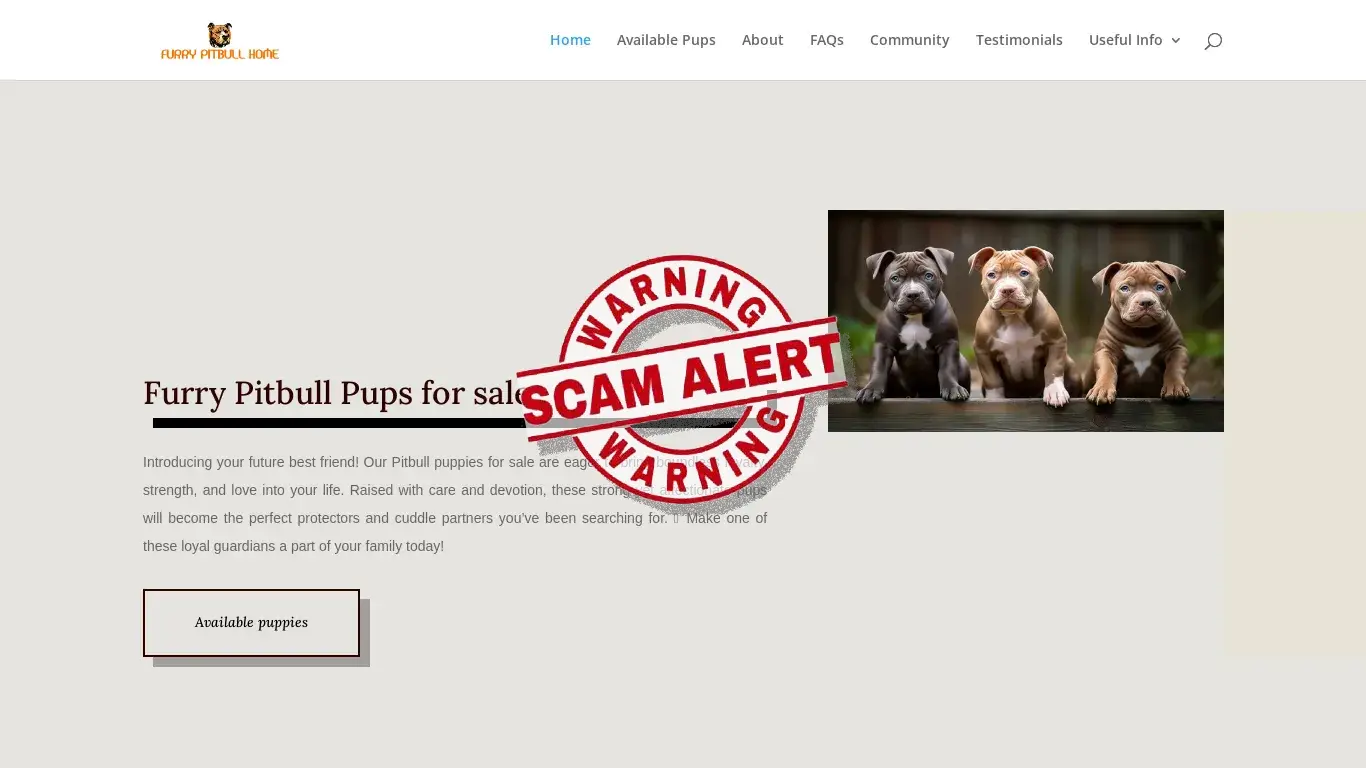 is Furry Pitbull Home – Adopt a Pitbull Puppy legit? screenshot