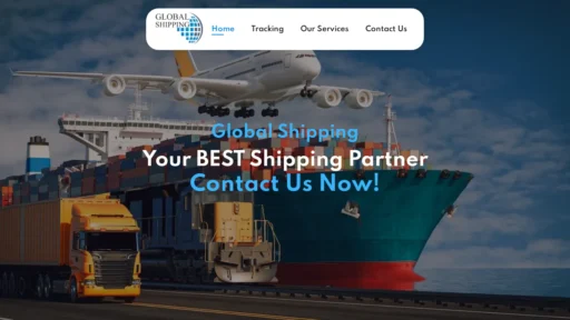 Scam Website Screenshot Gbl-shipping.com