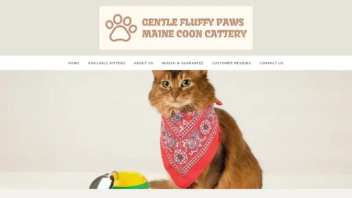 Scam Website Screenshot Gentlemainecooncattery.com