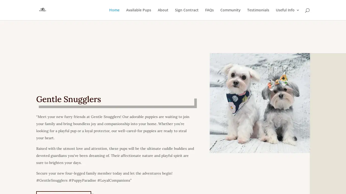 is Gentle Snugglers | Adopt a Puppy legit? screenshot
