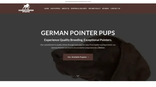 Scam Website Screenshot Germanpointerpups.com