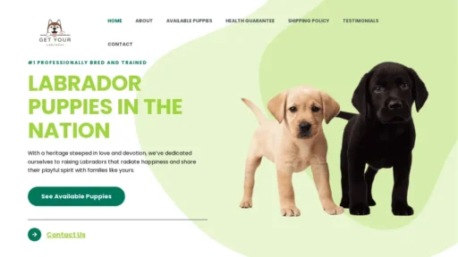 Scam Website Screenshot Getyourlabrador.com