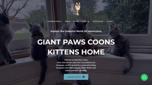 Scam Website Screenshot Giantpawscoons.com