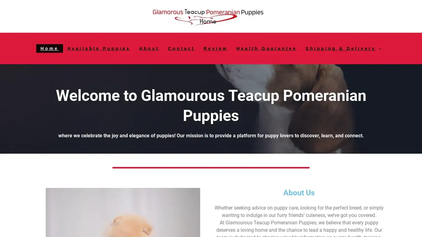 is glamorousteacuppompuppies.com legit? screenshot