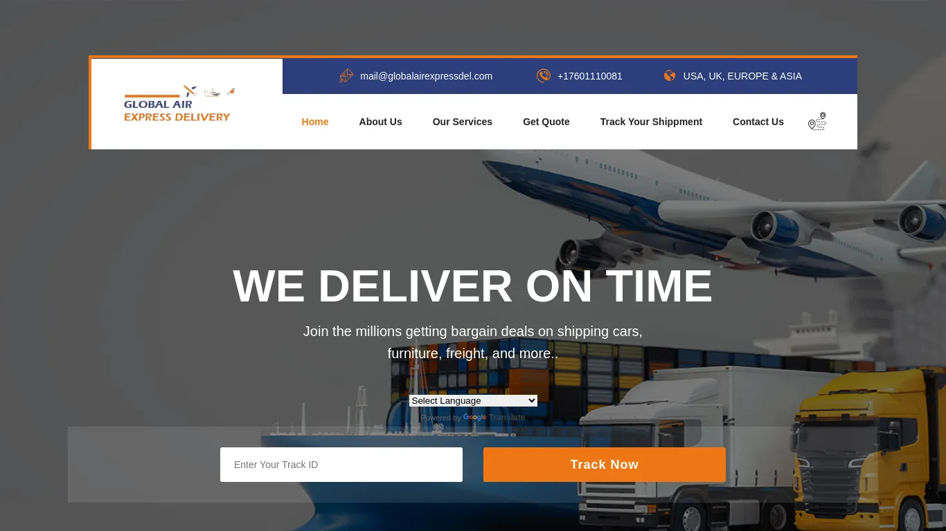 is Global Air Express Delivery | Efficiency at your doorstep legit? screenshot