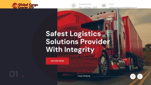 Scam Website Screenshot Globalcargocourierltd.com