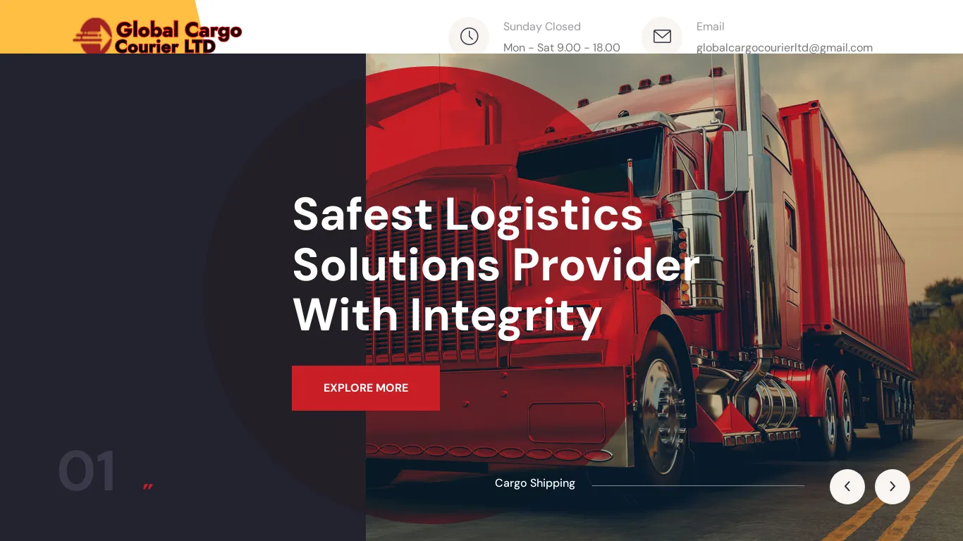 is Welcome to GLobal Cargo Courier - Trusted Cargo Movers Home - Welcome to GLobal Cargo Courier legit? screenshot