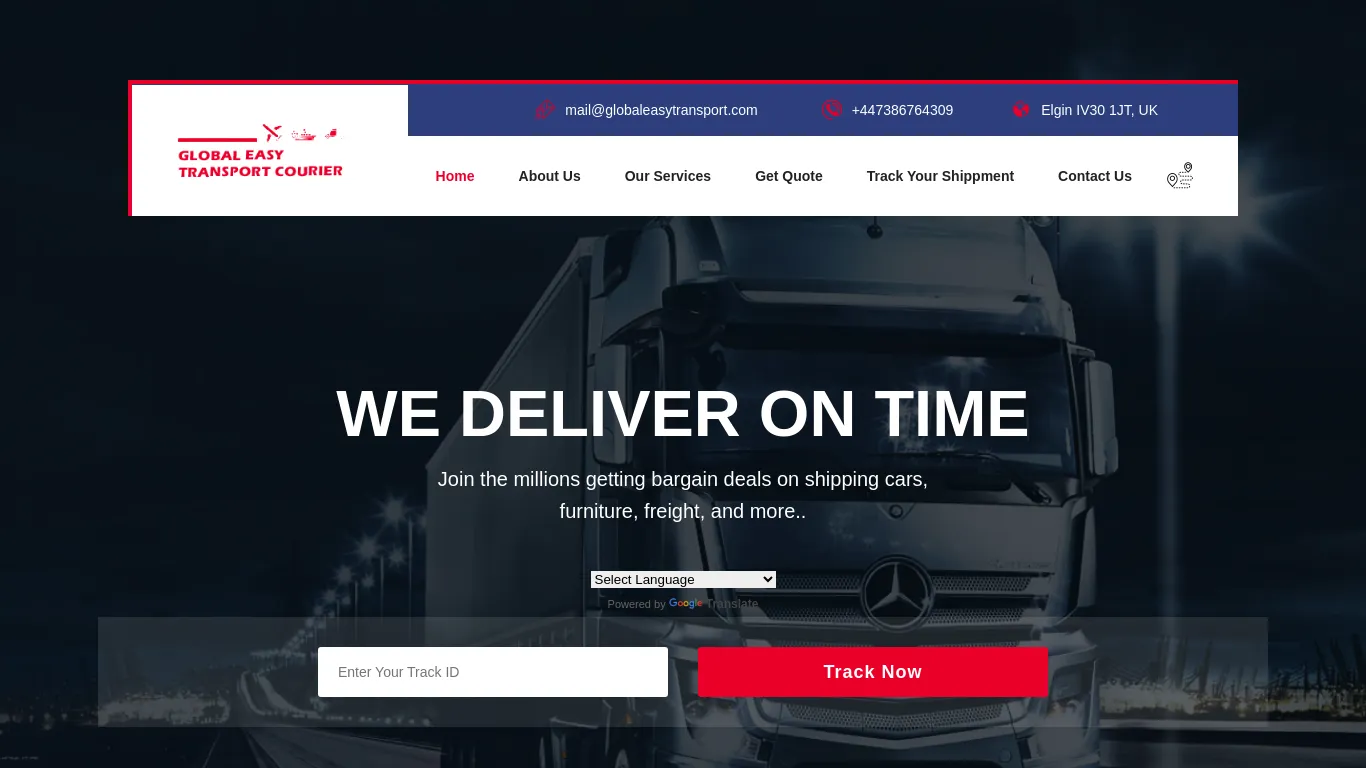 is Global Easy Transport Courier Service | Efficiency at your doorstep legit? screenshot